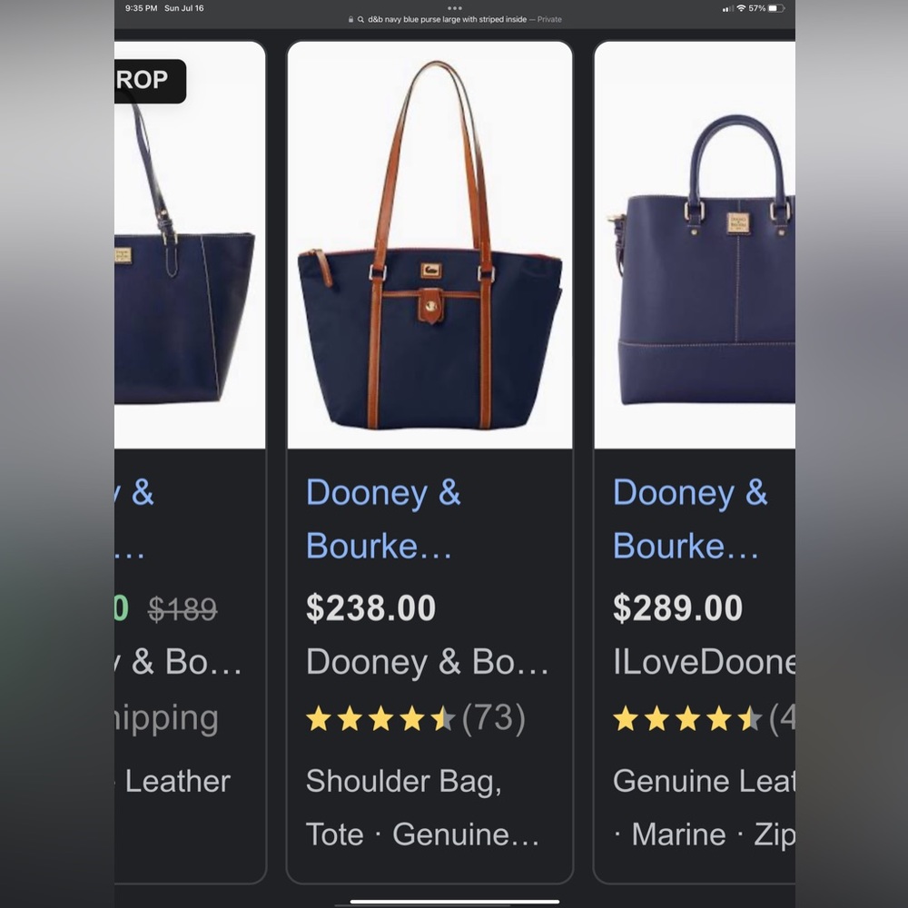 Dooney & Bourke Vintage navy blue luxury purse